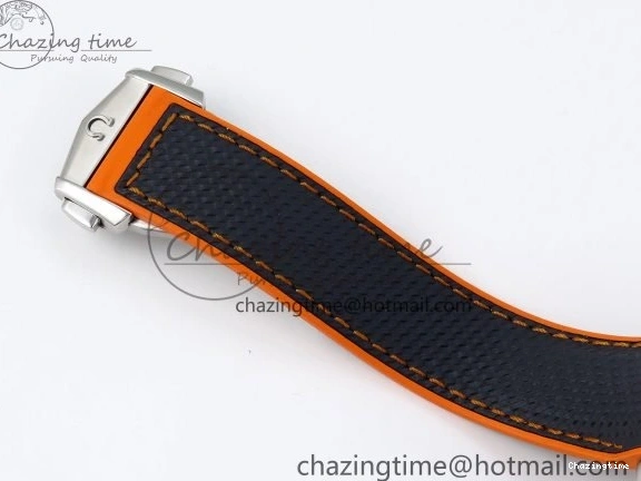 0311 Comfortable Planet Ocean 43.5mm SS VSF 1:1 Best Edition Black Orange Bezel Gray Dial on Nylon Strap A8900 Super Clone V 7730